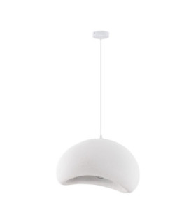 Aere 50cm Dome Pendant Ceiling Light Stone White E27 1x12W-1