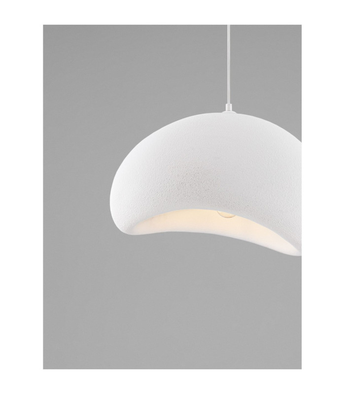 Aere 50cm Dome Pendant Ceiling Light Stone White E27 1x12W-2