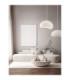 Aere 50cm Dome Pendant Ceiling Light Stone White E27 1x12W-5