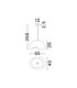 Aere 50cm Dome Pendant Ceiling Light Stone White E27 1x12W-6