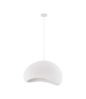 Aere 60cm Dome Pendant Ceiling Light Stone White E27 1x12W-1