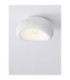 Aere 32cm Semi Flush Ceiling Light Stone White E27 1x12W-5
