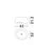 Aere 32cm Semi Flush Ceiling Light Stone White E27 1x12W-7