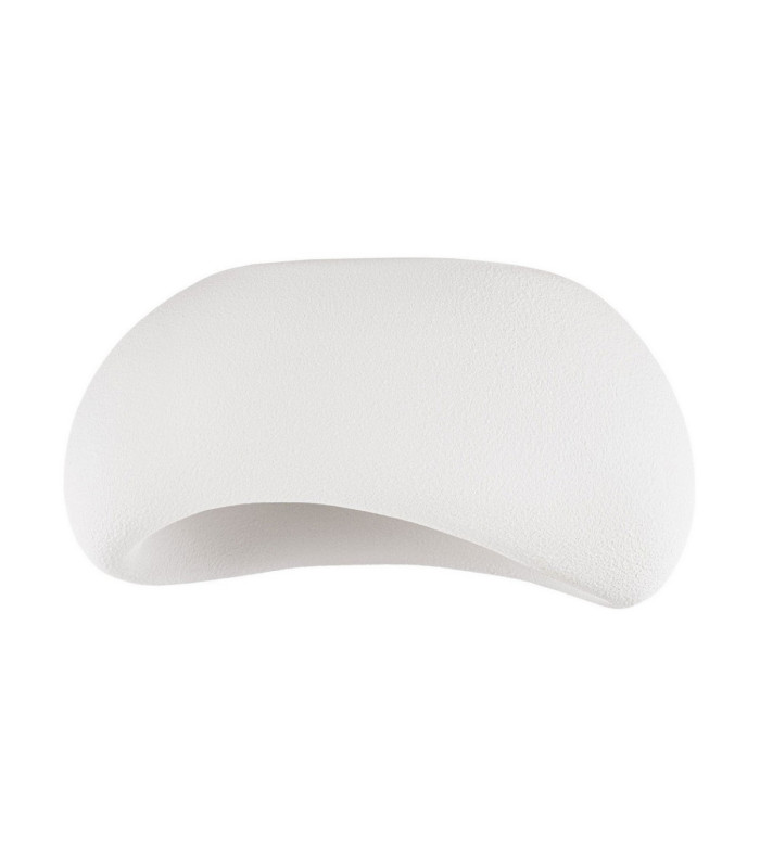 Aere 40cm Semi Flush Ceiling Light Stone White E27 1x12W-1