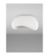 Aere 40cm Semi Flush Ceiling Light Stone White E27 1x12W-3