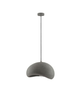 Aere 40cm Dome Pendant Ceiling Light Stone Grey E27 1x12W-1