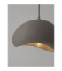 Aere 40cm Dome Pendant Ceiling Light Stone Grey E27 1x12W-5