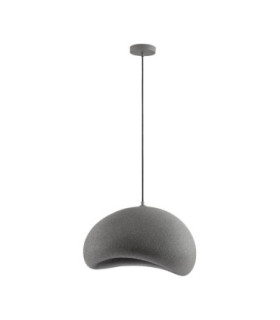 Aere 50cm Dome Pendant Ceiling Light Stone Grey E27 1x12W-1