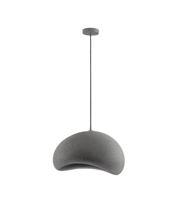 Aere 50cm Dome Pendant Ceiling Light Stone Grey E27 1x12W-1