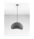 Aere 50cm Dome Pendant Ceiling Light Stone Grey E27 1x12W-3