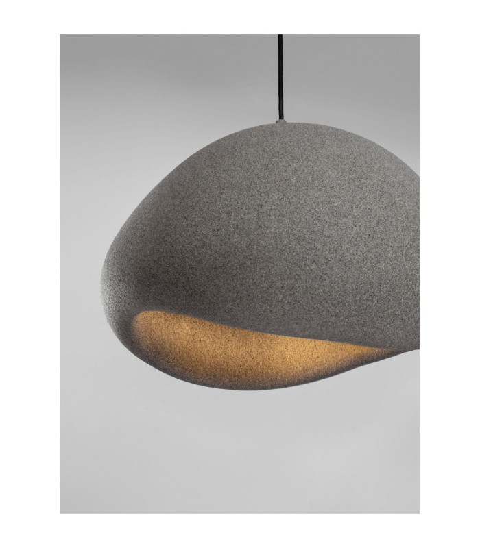 Aere 50cm Dome Pendant Ceiling Light Stone Grey E27 1x12W-6