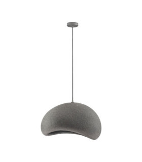 Aere 60cm Dome Pendant Ceiling Light Stone Grey E27 1x12W-1