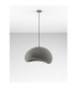 Aere 60cm Dome Pendant Ceiling Light Stone Grey E27 1x12W-3