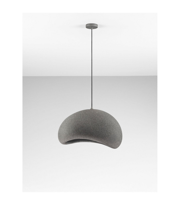 Aere 60cm Dome Pendant Ceiling Light Stone Grey E27 1x12W-3