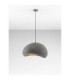 Aere 60cm Dome Pendant Ceiling Light Stone Grey E27 1x12W-4