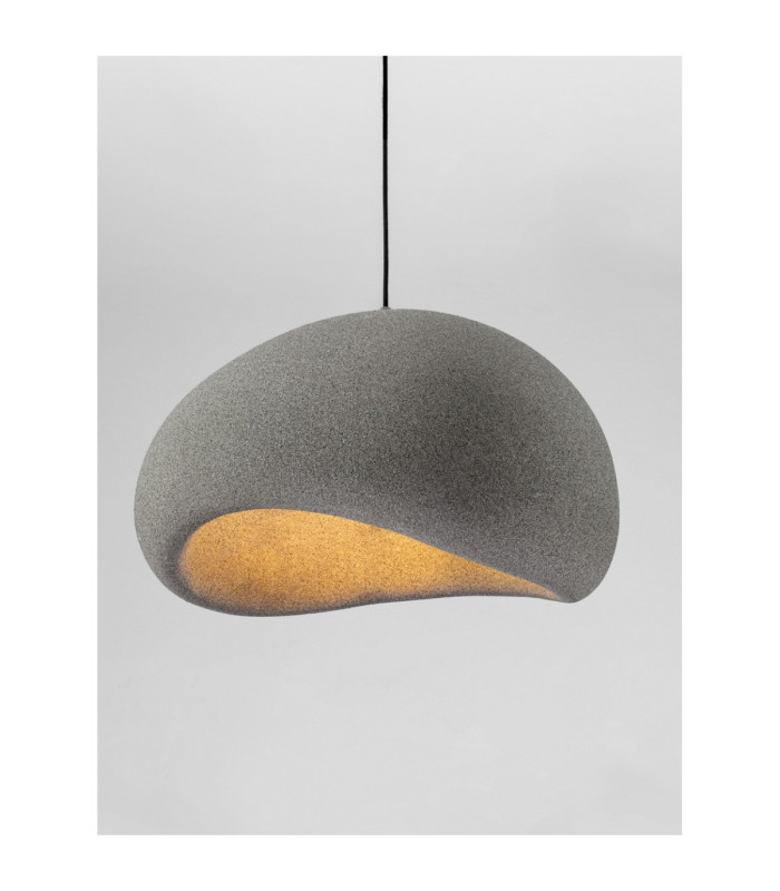 Aere 60cm Dome Pendant Ceiling Light Stone Grey E27 1x12W-5
