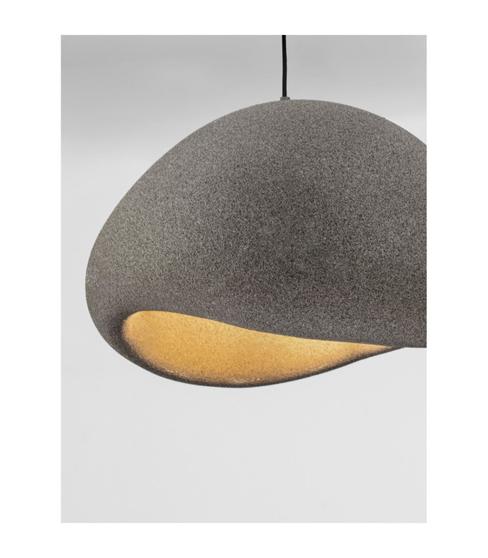 Aere 60cm Dome Pendant Ceiling Light Stone Grey E27 1x12W-6