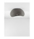 Aere 32cm Semi Flush Ceiling Light Stone Grey E27 1x12W-3