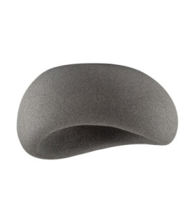 Aere 40cm Semi Flush Ceiling Light Stone Grey E27 1x12W-1