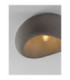 Aere 40cm Semi Flush Ceiling Light Stone Grey E27 1x12W-2
