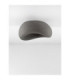 Aere 40cm Semi Flush Ceiling Light Stone Grey E27 1x12W-3