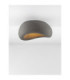 Aere 40cm Semi Flush Ceiling Light Stone Grey E27 1x12W-4