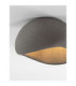 Aere 40cm Semi Flush Ceiling Light Stone Grey E27 1x12W-6