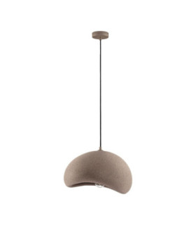 Aere 40cm Dome Pendant Ceiling Light Stone Brown E27 1x12W-1