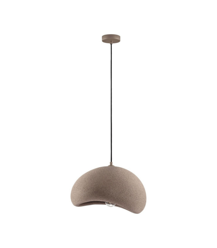 Aere 40cm Dome Pendant Ceiling Light Stone Brown E27 1x12W-1