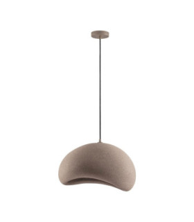 Aere 50cm Dome Pendant Ceiling Light Stone Brown E27 1x12W-1
