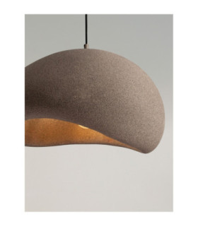Aere 50cm Dome Pendant Ceiling Light Stone Brown E27 1x12W-2