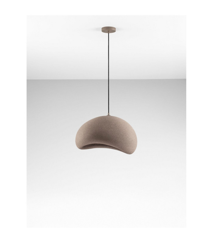 Aere 50cm Dome Pendant Ceiling Light Stone Brown E27 1x12W-3
