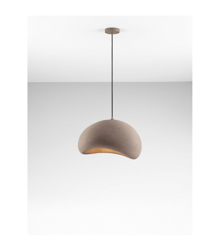 Aere 50cm Dome Pendant Ceiling Light Stone Brown E27 1x12W-4
