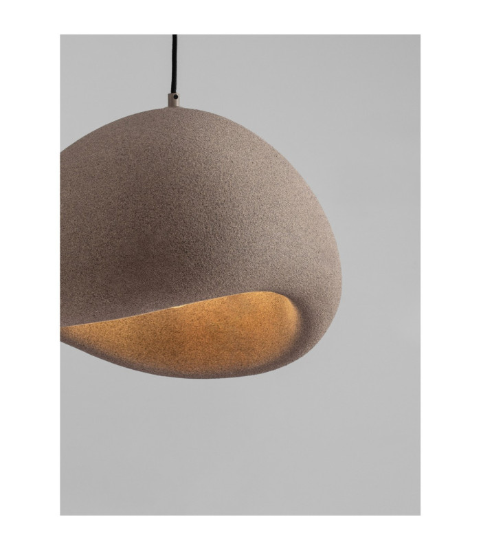 Aere 50cm Dome Pendant Ceiling Light Stone Brown E27 1x12W-6