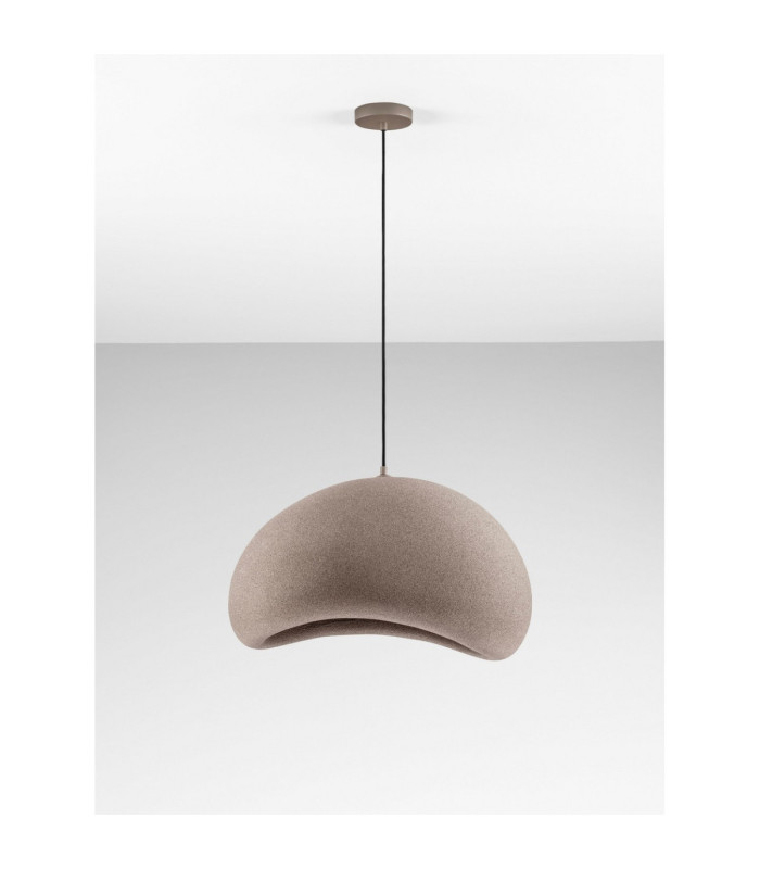 Aere 60cm Dome Pendant Ceiling Light Stone Brown E27 1x12W-3