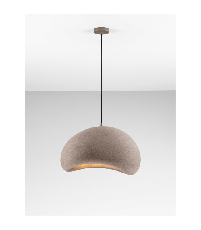 Aere 60cm Dome Pendant Ceiling Light Stone Brown E27 1x12W-4