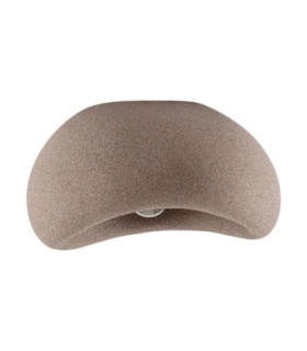 Aere 32cm Semi Flush Ceiling Light Stone Brown E27 1x12W-1