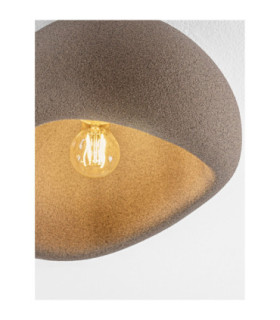 Aere 32cm Semi Flush Ceiling Light Stone Brown E27 1x12W-2