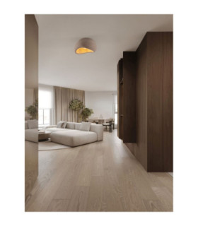Aere 40cm Semi Flush Ceiling Light Stone Brown E27 1x12W-2