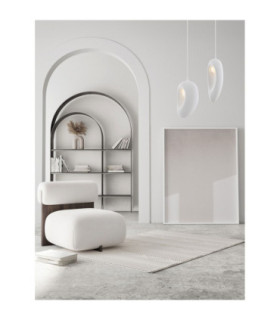 Tempus 20cm Pendant Ceiling Light Stone White LED G9 1x5W-2