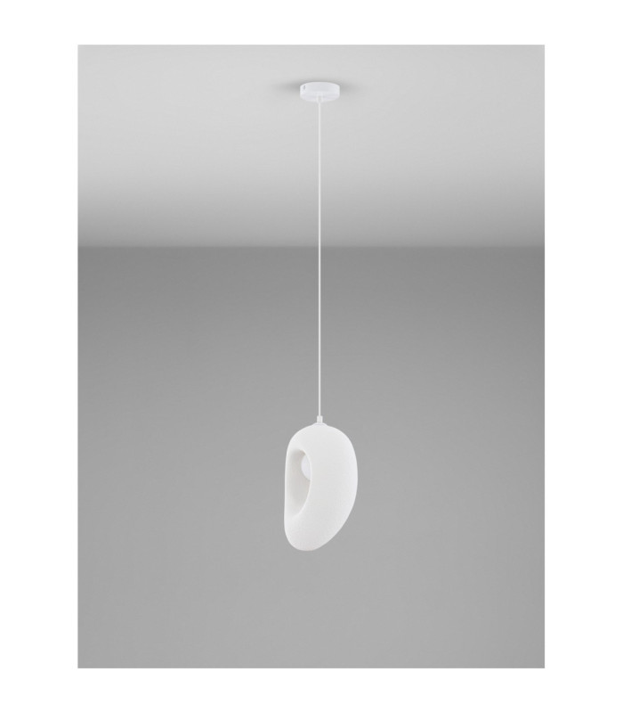 Tempus 20cm Pendant Ceiling Light Stone White LED G9 1x5W-3
