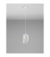 Tempus 20cm Pendant Ceiling Light Stone White LED G9 1x5W-4