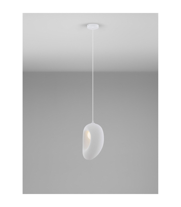 Tempus 20cm Pendant Ceiling Light Stone White LED G9 1x5W-4