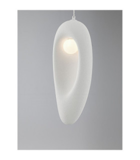 Tempus 18cm Pendant Ceiling Light Stone White LED G9 1x5W-2
