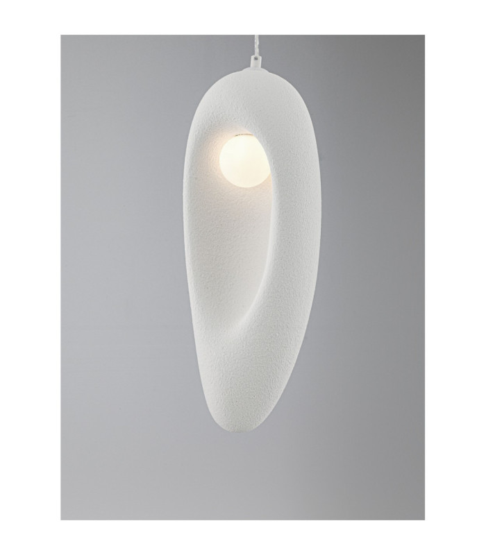 Tempus 18cm Pendant Ceiling Light Stone White LED G9 1x5W-2