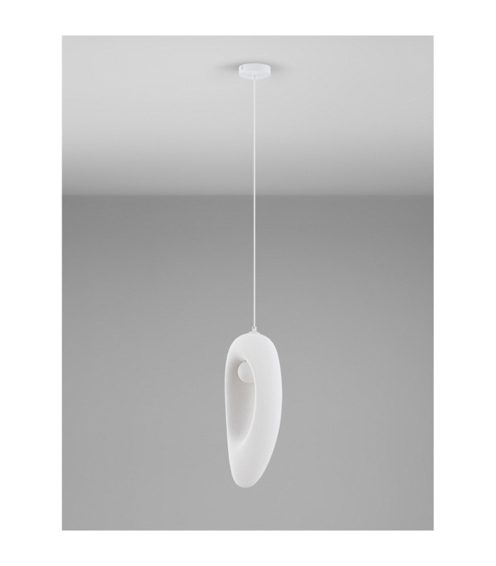 Tempus 18cm Pendant Ceiling Light Stone White LED G9 1x5W-3
