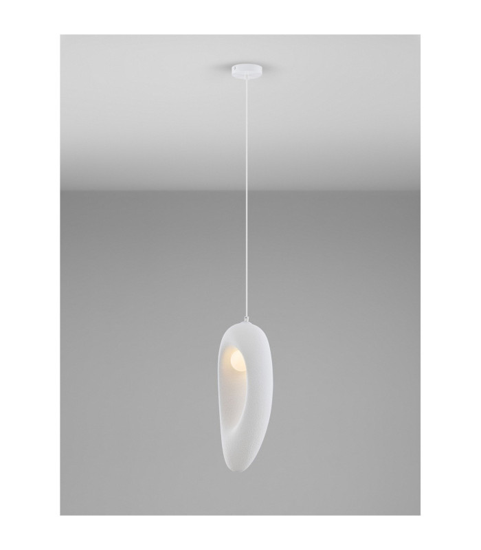 Tempus 18cm Pendant Ceiling Light Stone White LED G9 1x5W-4
