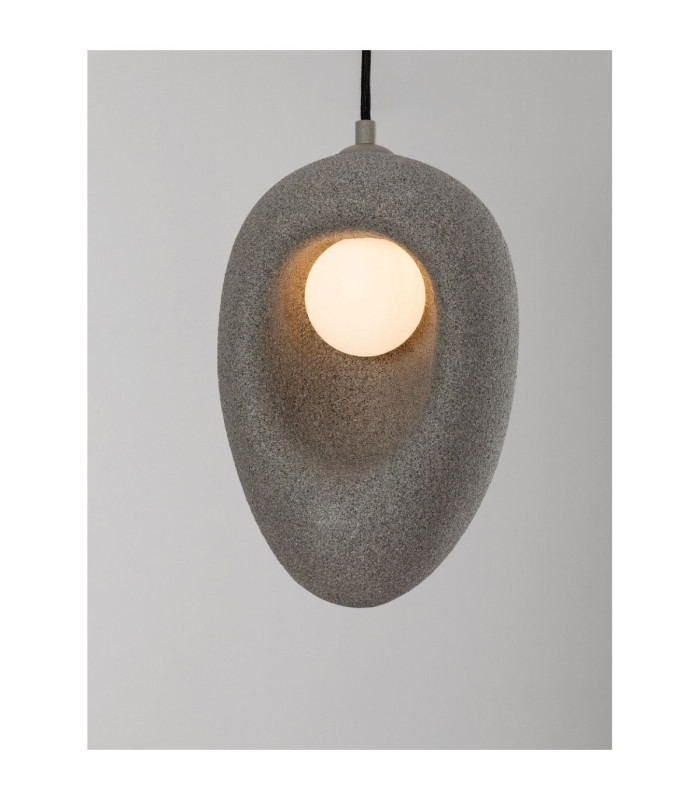 Tempus Short Pendant Ceiling Light Stone Grey LED G9 1x5W-5
