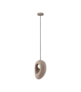 Tempus Short Pendant Ceiling Light Stone Brown LED G9 1x5W-1