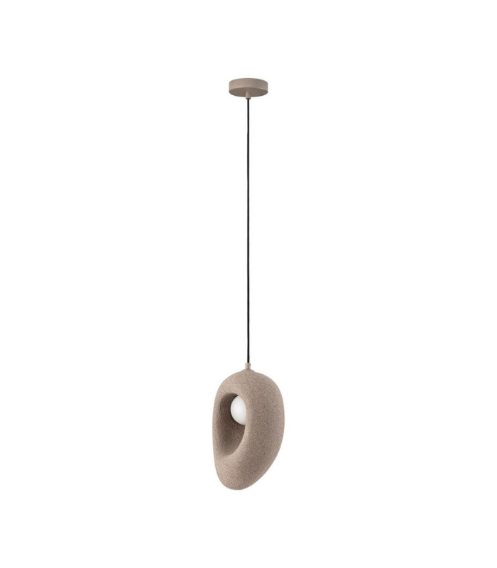 Tempus Short Pendant Ceiling Light Stone Brown LED G9 1x5W-1